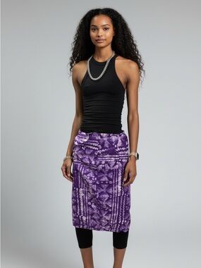 Purple Tie-Dye Midi Skirt — Women
